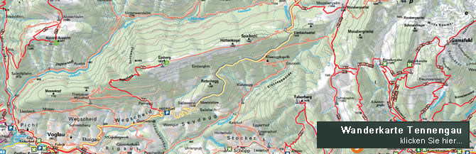Wanderkarte Tennengau
